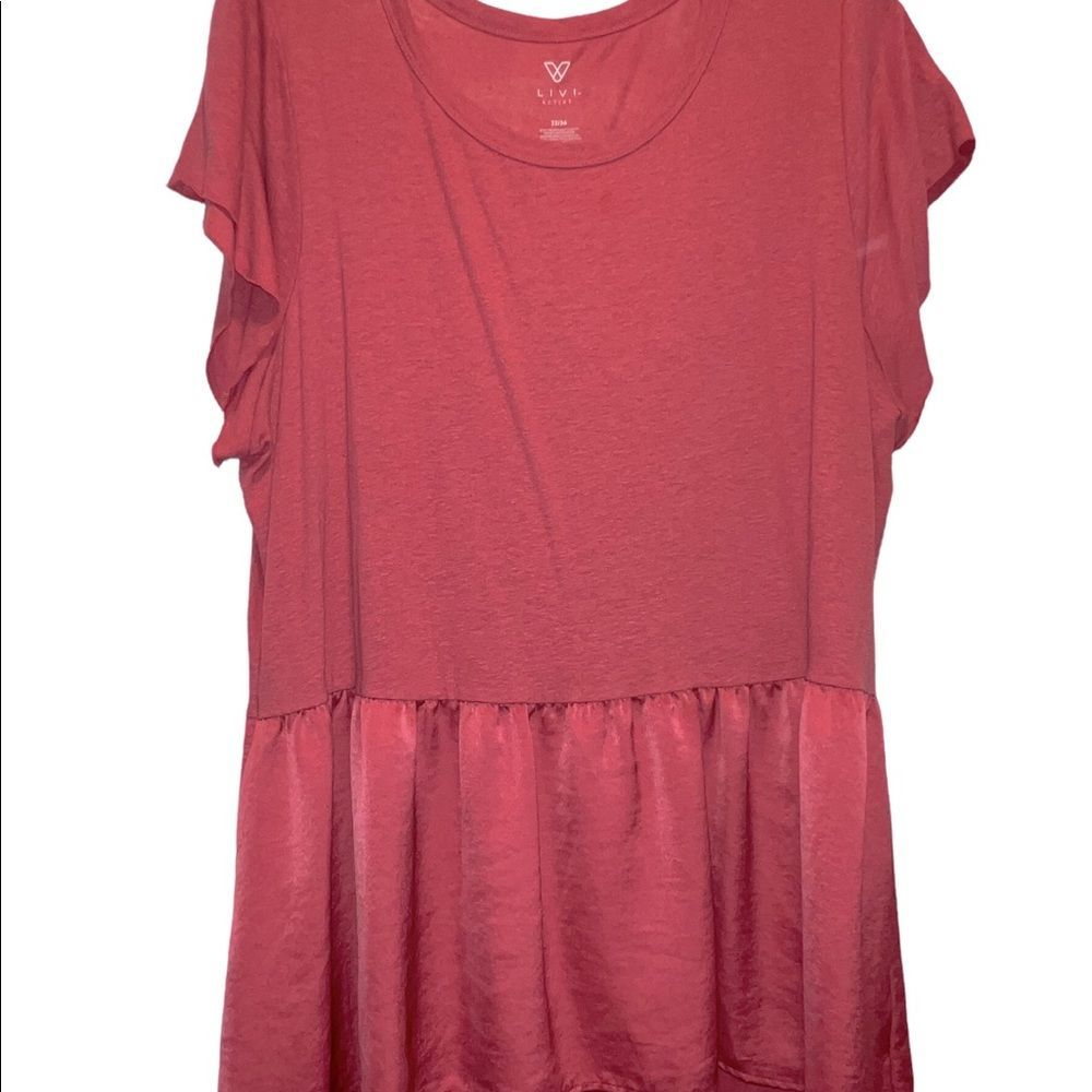 Lane bryant Livi Coral Shirt Sz 22/24